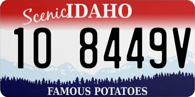 ID license plate 1O8449V