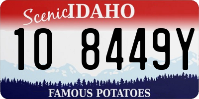 ID license plate 1O8449Y
