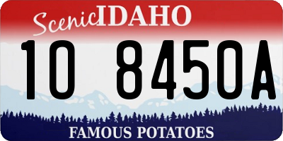 ID license plate 1O8450A