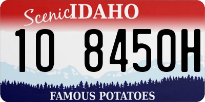 ID license plate 1O8450H