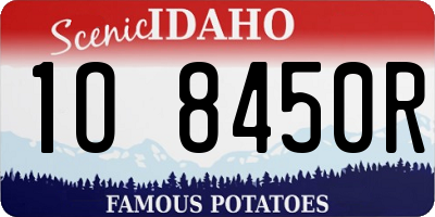 ID license plate 1O8450R