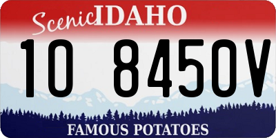 ID license plate 1O8450V
