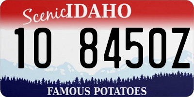 ID license plate 1O8450Z