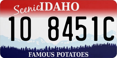 ID license plate 1O8451C