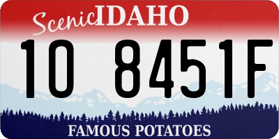 ID license plate 1O8451F