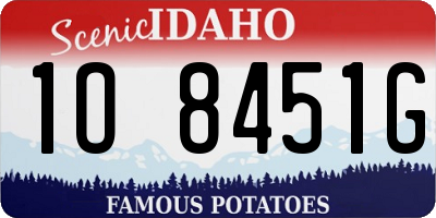 ID license plate 1O8451G