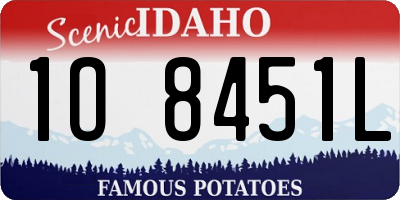 ID license plate 1O8451L