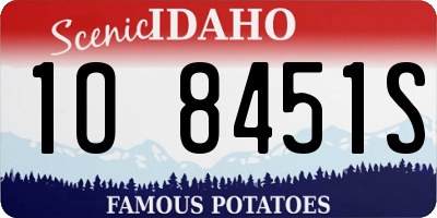 ID license plate 1O8451S