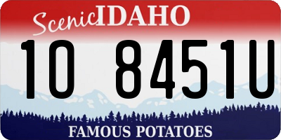 ID license plate 1O8451U