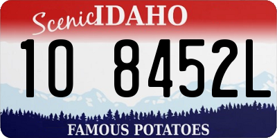 ID license plate 1O8452L