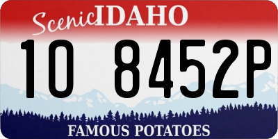 ID license plate 1O8452P