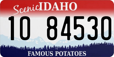 ID license plate 1O8453O