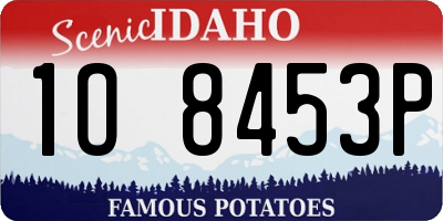 ID license plate 1O8453P