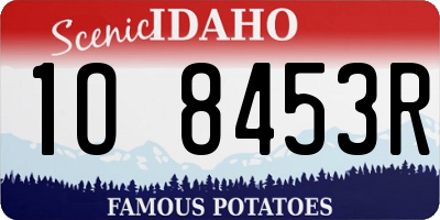 ID license plate 1O8453R