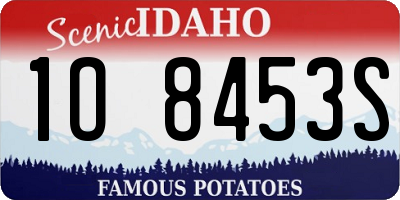 ID license plate 1O8453S