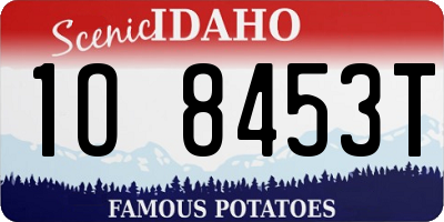 ID license plate 1O8453T