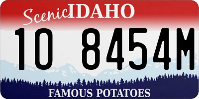 ID license plate 1O8454M