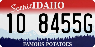 ID license plate 1O8455G