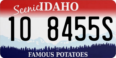 ID license plate 1O8455S