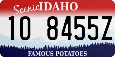 ID license plate 1O8455Z