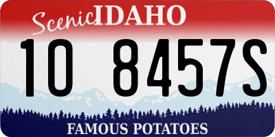 ID license plate 1O8457S