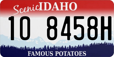 ID license plate 1O8458H