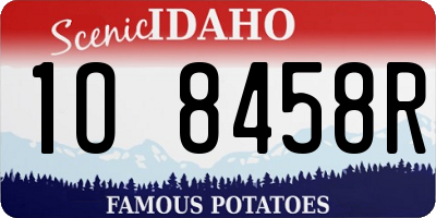 ID license plate 1O8458R