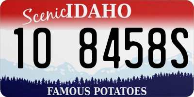 ID license plate 1O8458S