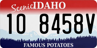 ID license plate 1O8458V