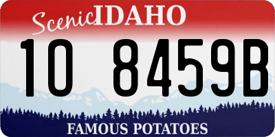 ID license plate 1O8459B