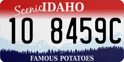 ID license plate 1O8459C