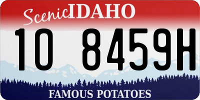 ID license plate 1O8459H