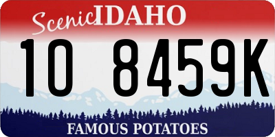 ID license plate 1O8459K