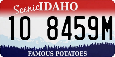 ID license plate 1O8459M