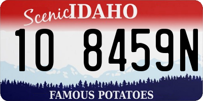 ID license plate 1O8459N