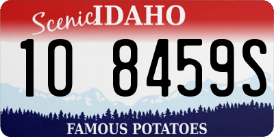 ID license plate 1O8459S