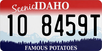 ID license plate 1O8459T
