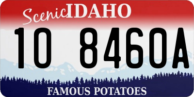 ID license plate 1O8460A