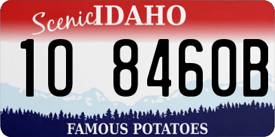 ID license plate 1O8460B