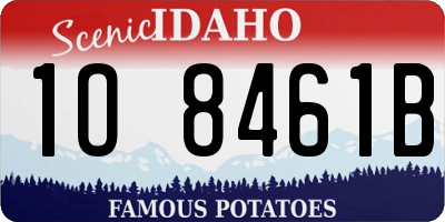 ID license plate 1O8461B