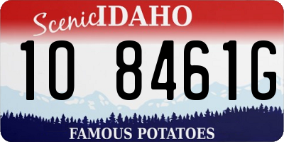 ID license plate 1O8461G
