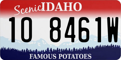 ID license plate 1O8461W