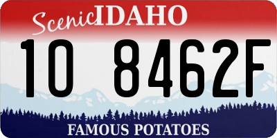 ID license plate 1O8462F