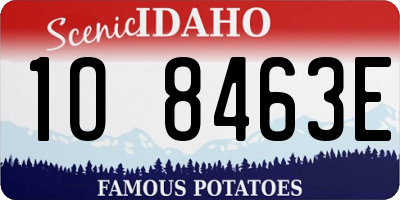 ID license plate 1O8463E
