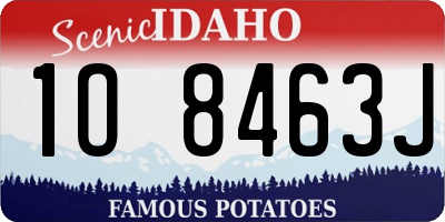 ID license plate 1O8463J