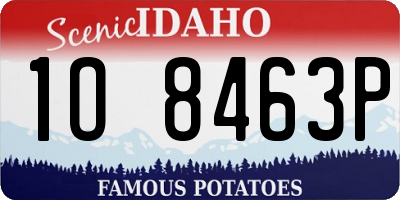 ID license plate 1O8463P