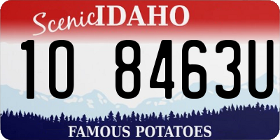 ID license plate 1O8463U
