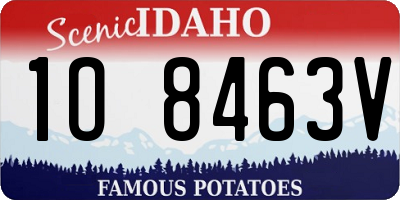 ID license plate 1O8463V
