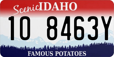 ID license plate 1O8463Y