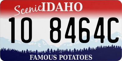 ID license plate 1O8464C
